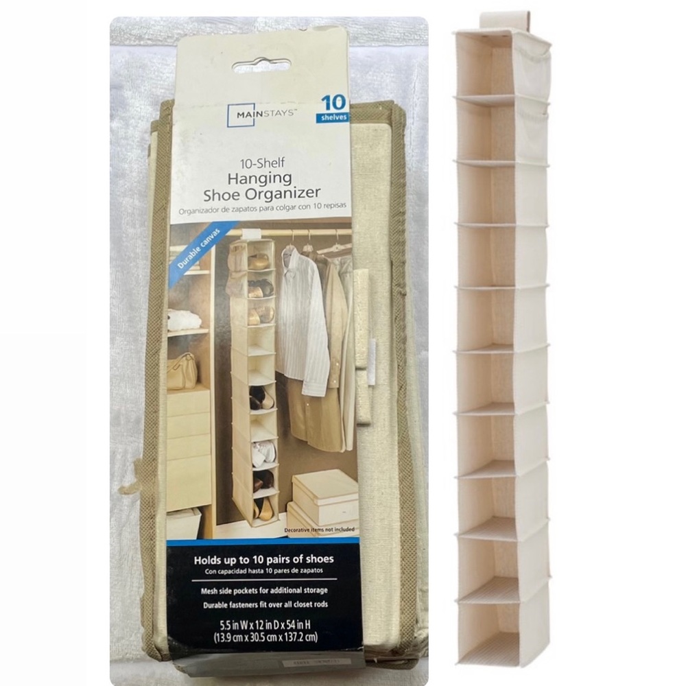 🆕 10-shelf Canvas Hanging Closet Organizer